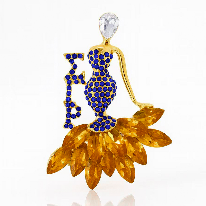 Sorority Brooch Manufacturer - OEM Wholesale Crystal Greek Design