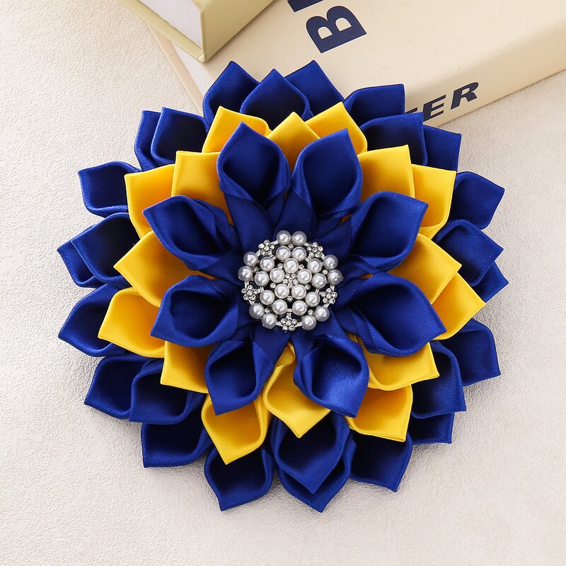 Corsage Pin Factory - OEM Royal Blue Gold Sigma Gamma Rho