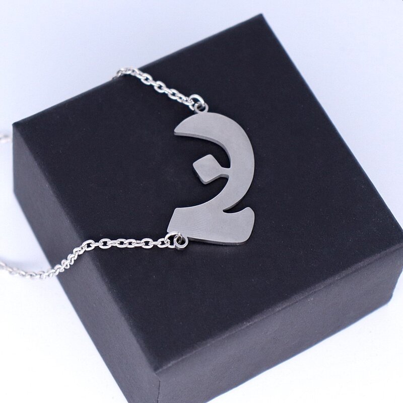 Arabic Necklace Factory - OEM Custom Alphabet Charm Pendant