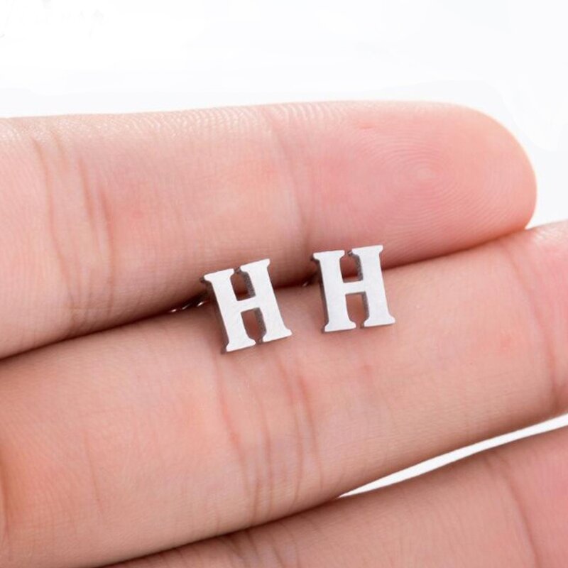 Initial Earrings Manufacturer - OEM Custom A-Z 26 Tiny Letter