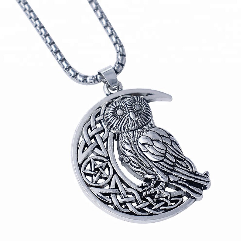 Owl Necklace Factory - OEM Fashion Vintage Antique Silver Wiccan