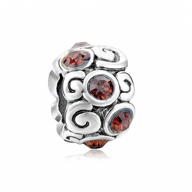 Bail Beads Manufacturer - OEM DIY Metal Inlay Crystal Spacer