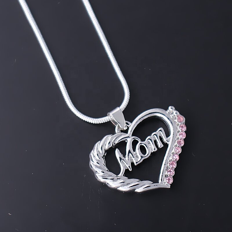 Mother's Day Necklace Factory - OEM Crystal Heart Pendant Gift
