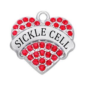 Crystal Charms Factory - OEM Personalized Sickle Cell Pave Hearts