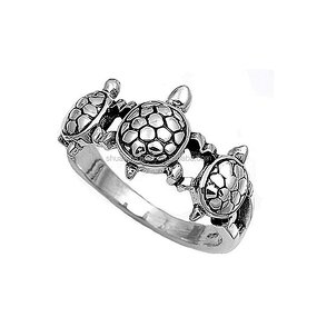 Turtle Ring Manufacturer - OEM Vintage Style Silver Tone Sea