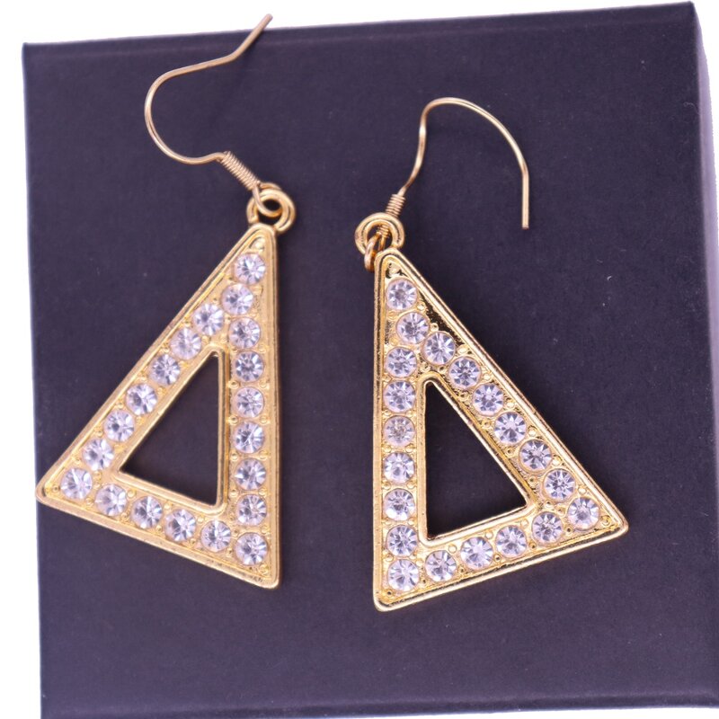 Greek Earrings Manufacturer - OEM Metal Crystal Delta DST