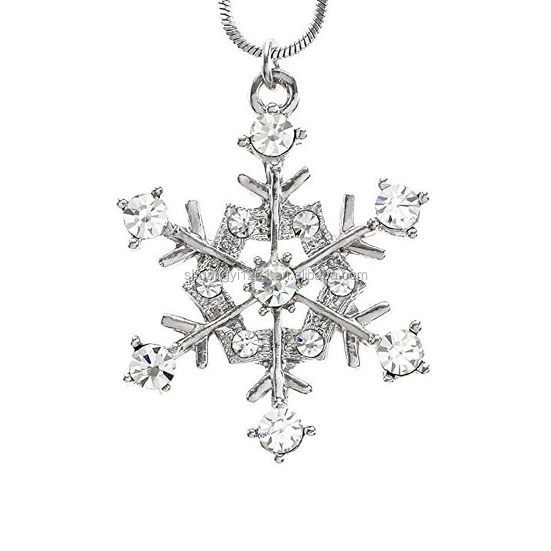 Snowflake Pendant Manufacturer - OEM Christmas Gift Crystal Jewelry