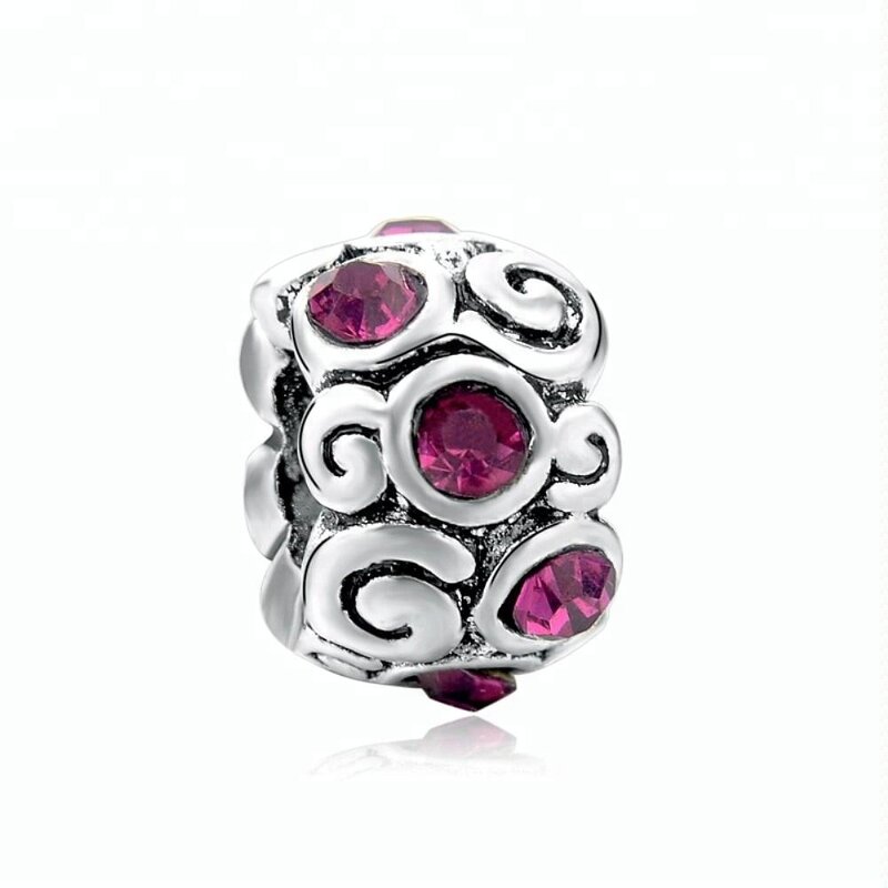 Bail Beads Manufacturer - OEM DIY Metal Inlay Crystal Spacer