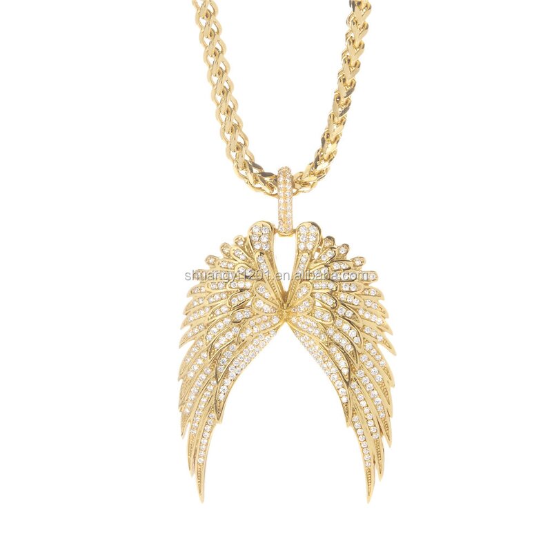 Angel Necklace Factory - OEM Stainless Steel Rhinestone Wings