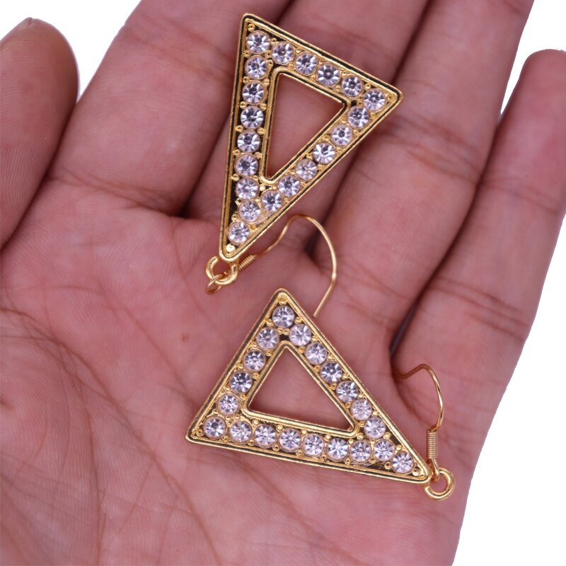 Greek Earrings Manufacturer - OEM Metal Crystal Delta DST