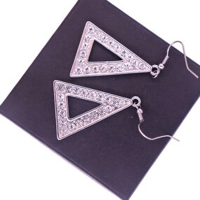 Greek Earrings Manufacturer - OEM Metal Crystal Delta DST
