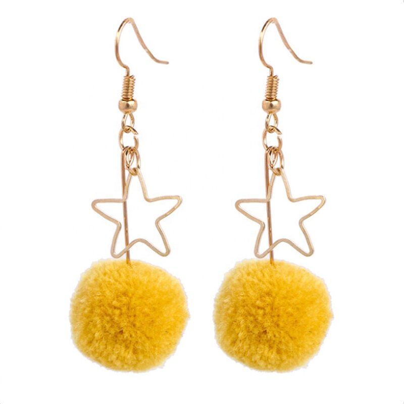 Pom Earrings Manufacturer - OEM 2020 Fashion Star Charms