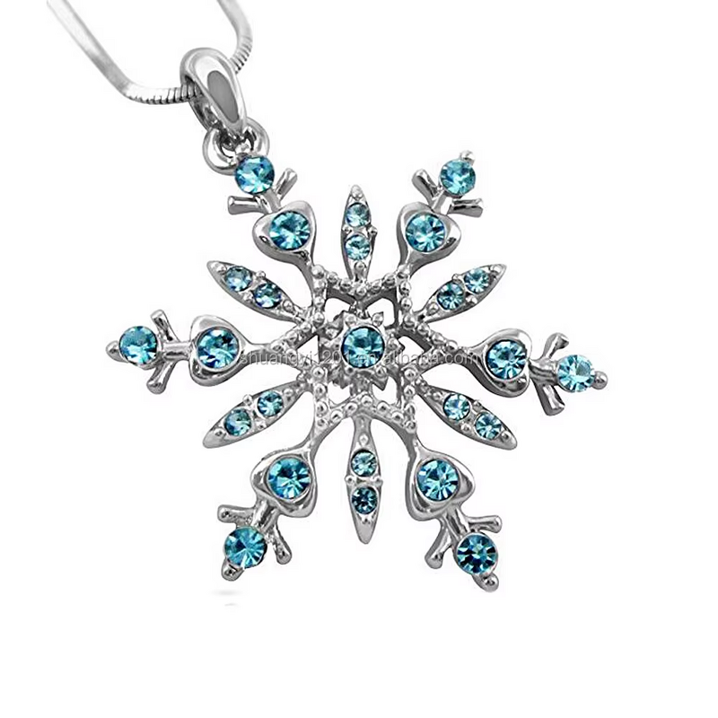 Snowflake Pendant Manufacturer - OEM Christmas Gift Crystal Jewelry