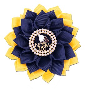 Corsage Brooch Factory - OEM Trendy Black Yellow NCBW Petals
