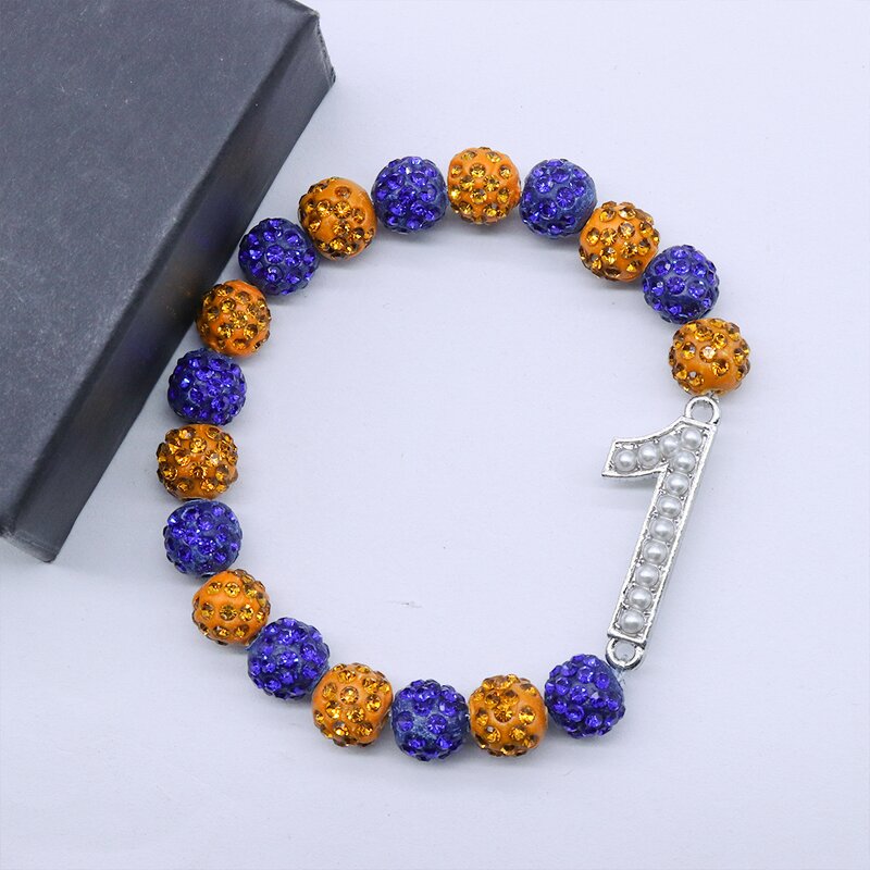 Sorority Bracelet Factory - OEM Gold Blue Sigma Gamma Rho Beads