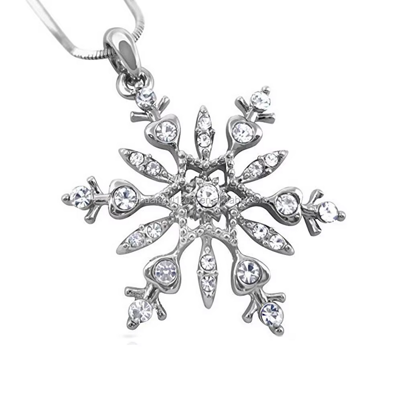 Snowflake Pendant Manufacturer - OEM Christmas Gift Crystal Jewelry