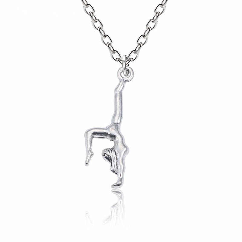 Gymnastics Necklace Factory - OEM Custom Bling Crystal Figure