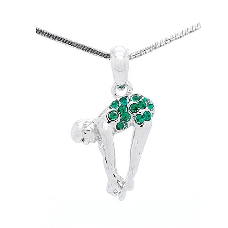 Gym Necklace Manufacturer - OEM Fashion Sparking Diamond Figure