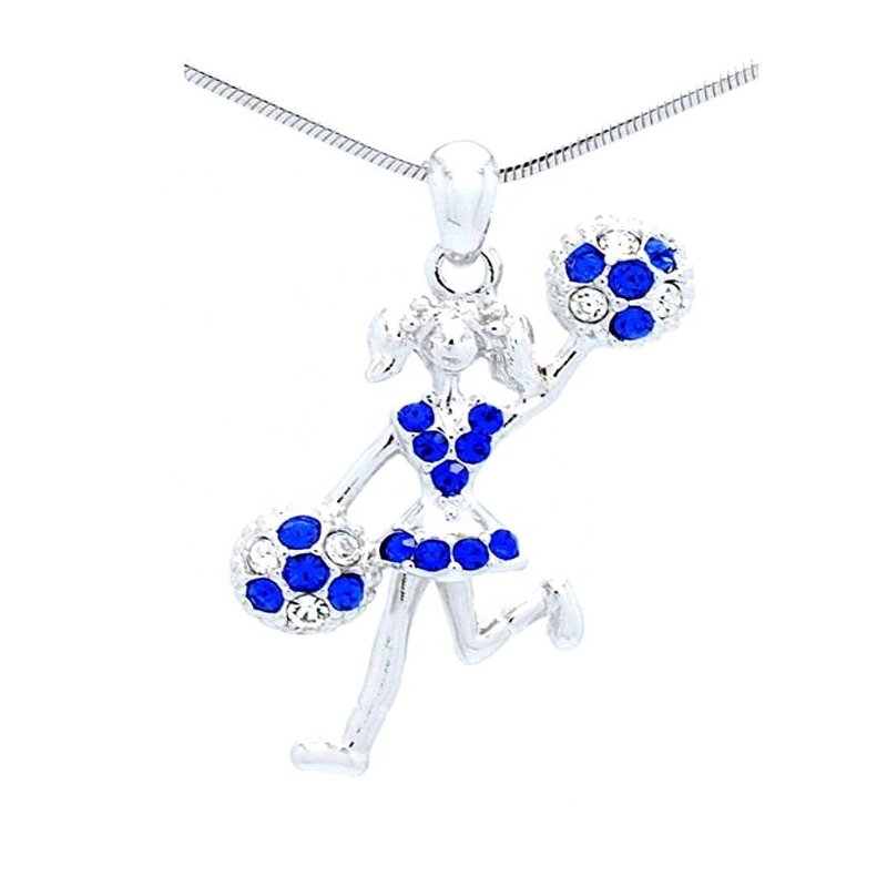 Cheerleader Necklace Factory - OEM Personalized Sparkling Rhinestone