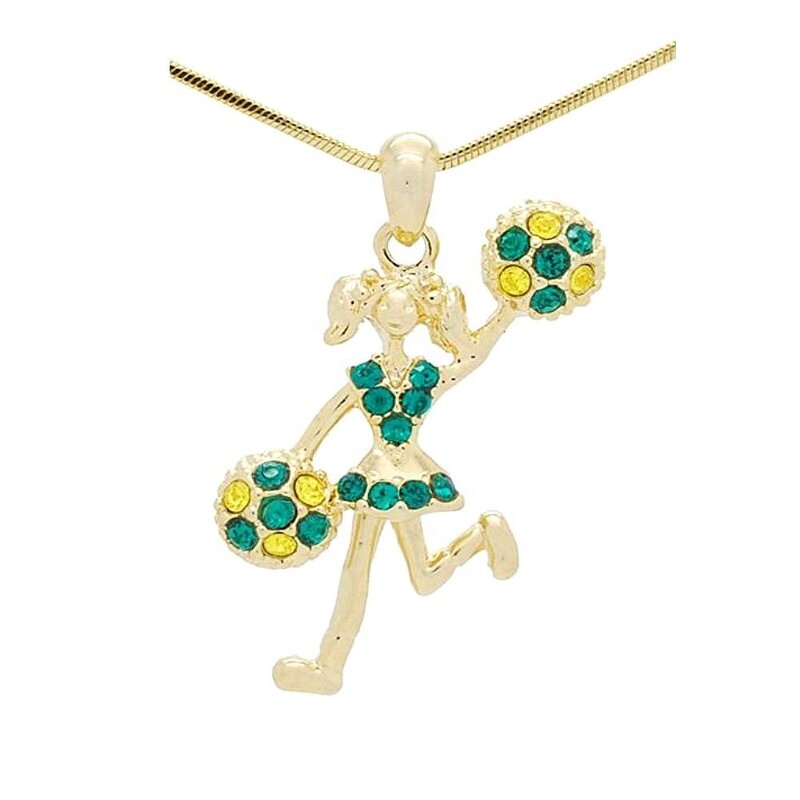 Cheerleader Necklace Factory - OEM Personalized Sparkling Rhinestone