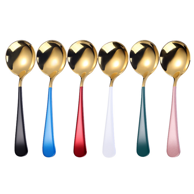 Spoon Fork Set Supplier - OEM Cute Stainless Steel Mirror Polish Round Bottom