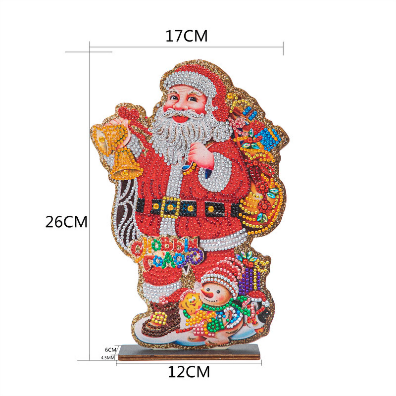 Diamond Painting Key Chain Supplier - OEM 3D Christmas Cartoon Style Printed Wooden