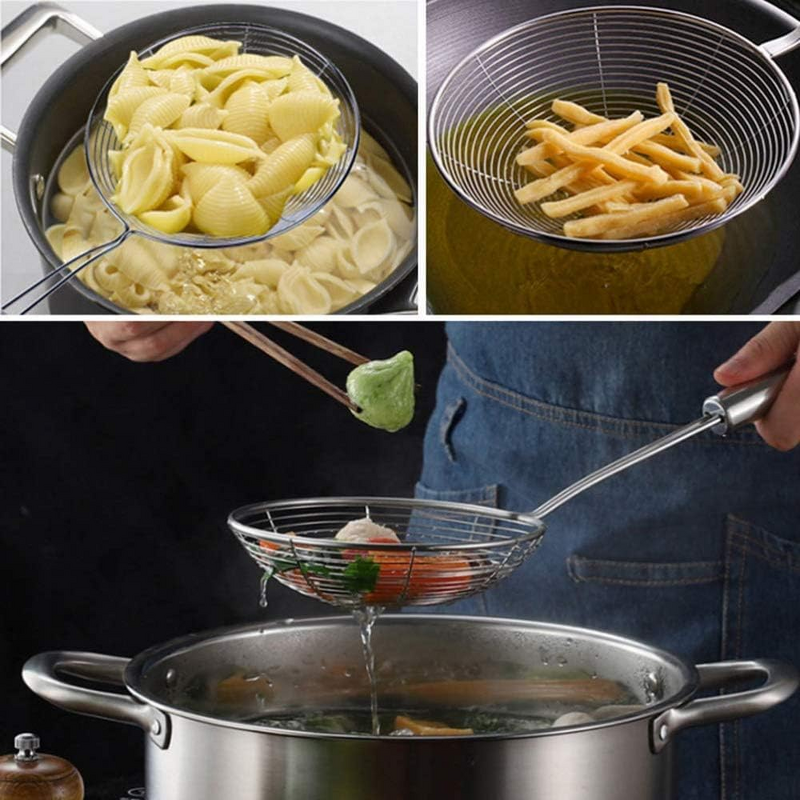 Spider Strainer Ladle Manufacturer - OEM Stainless Steel for Oil Filter Removal