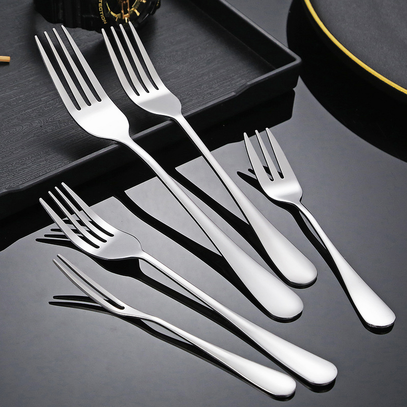 Disposable Fruit Fork Supplier - OEM Stainless Steel Thick Handle for Salad