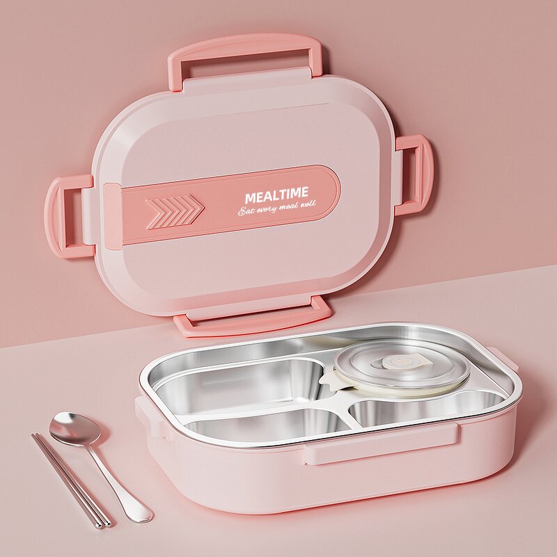Stainless Steel Bento Box Manufacturer - OEM Versatile Portable with Cute Compartment