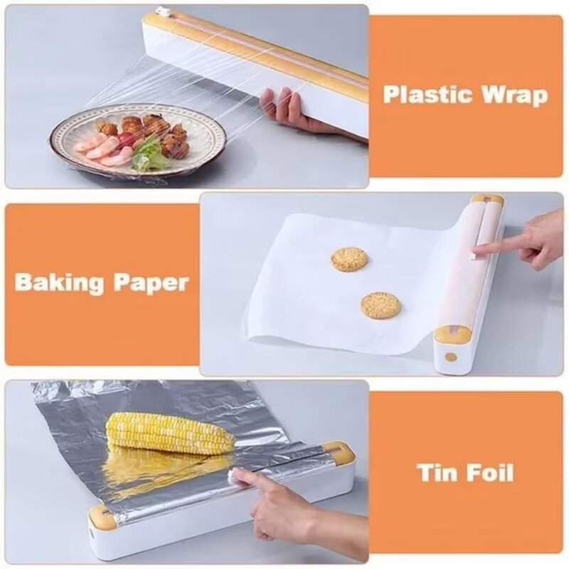 Plastic Wrap Dispenser Manufacturer - OEM Multifunctional Cling Film Cutter Utensil