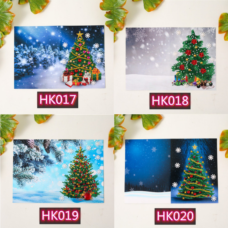Diamond Painting Greeting Card Supplier - OEM Christmas DIY 5D 4-Piece American Style