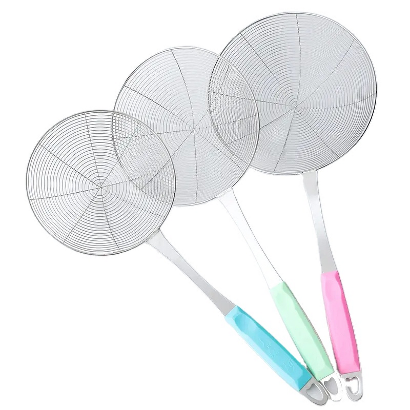 Plastic Handle Skimmer Supplier - OEM Hot Selling 3-Color Durable Kitchen Strainer