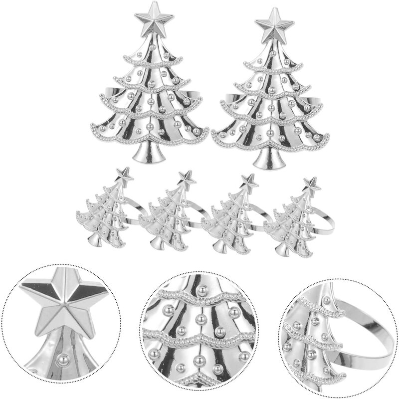 Napkin Rings Supplier - OEM Wholesale Gold Silver American Style Christmas Tree