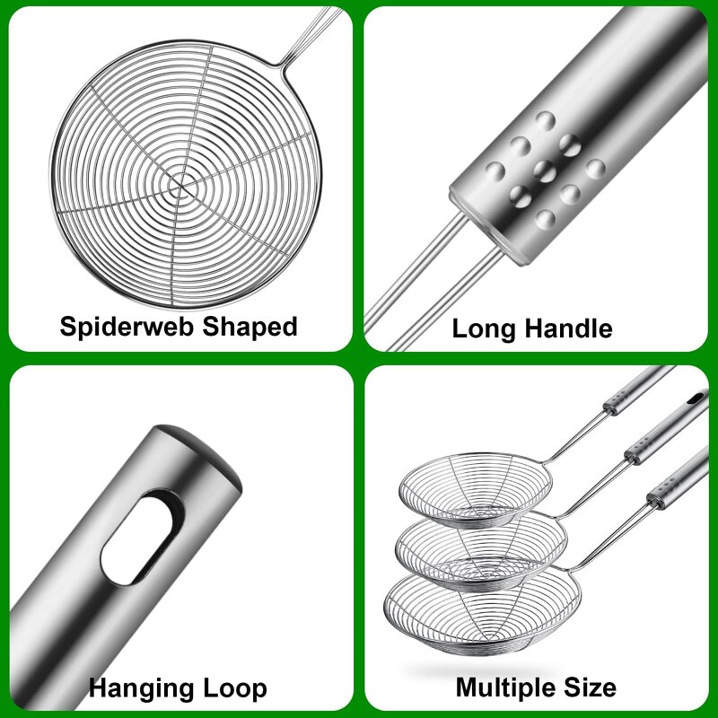 Spider Strainer Spoon Factory - OEM Popular Stainless Steel for Pasta Noodles
