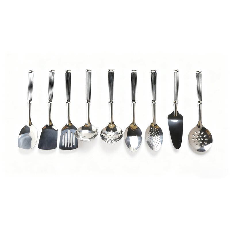 Stainless Steel Utensil Set Manufacturer - OEM 9-Piece Ladle Spatula Dishwasher