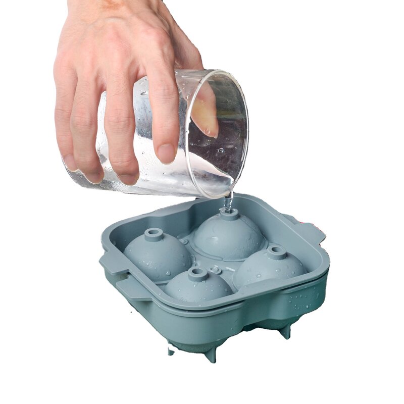 Whiskey Ice Cube Tray Factory - OEM Silicone Round with Easy Release Lid Bar