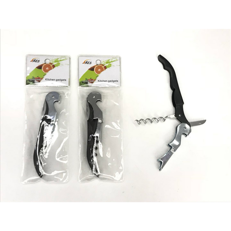 Wine Opener Supplier - OEM Wholesale Custom 3-in-1 Folding Waiter's Corkscrew
