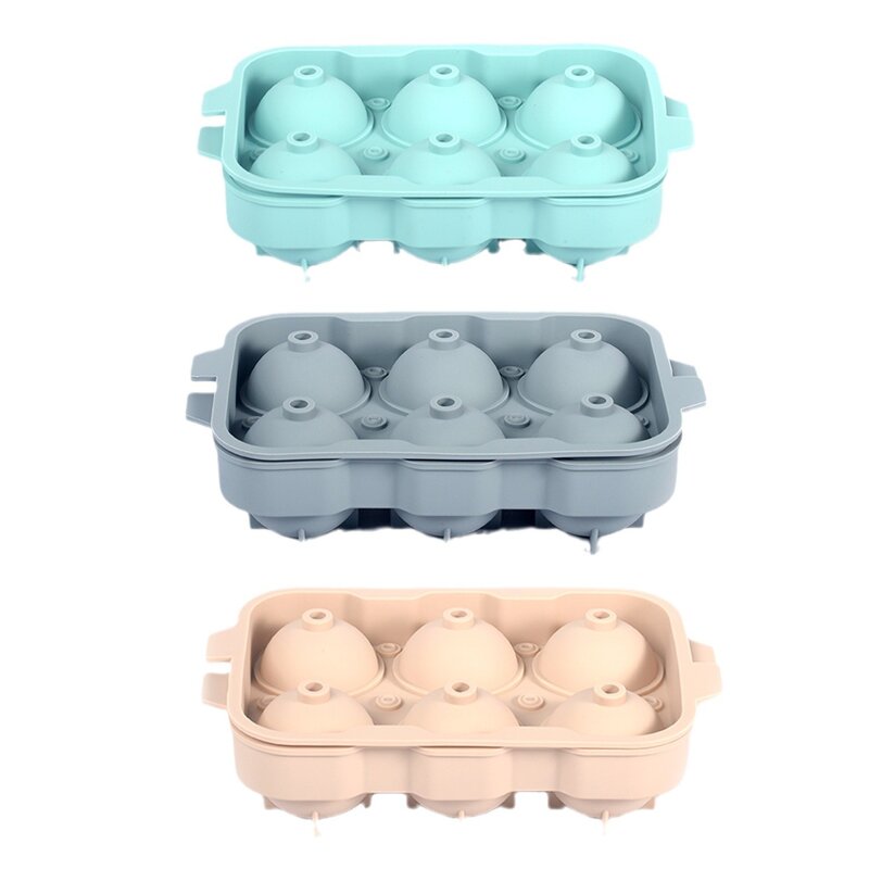 Silicone Ice Cube Tray Supplier - OEM Large Round Flexible Lid Freezer Whiskey