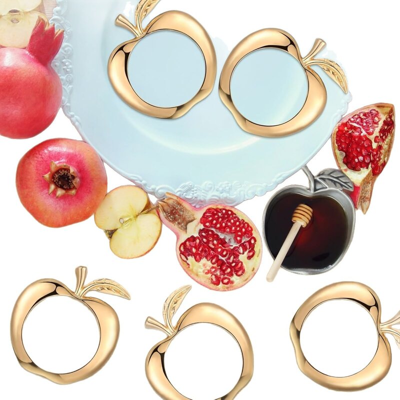 Apple-Shape Napkin Rings Supplier - OEM Creative Stainless Steel American Style