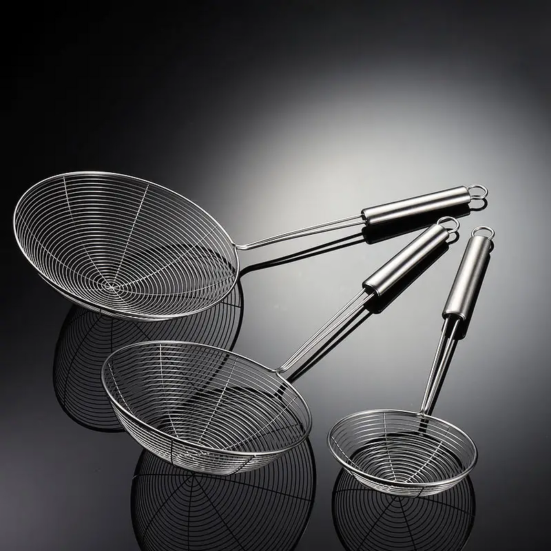 Spider Strainer Skimmer Supplier - OEM Stainless Steel Fine Mesh Frying Tool