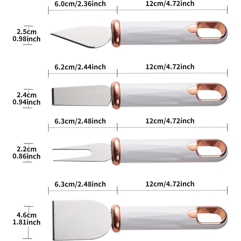 Cheese Knife Set Factory - OEM Hot Sale 4-Piece High Grade Handle Unique