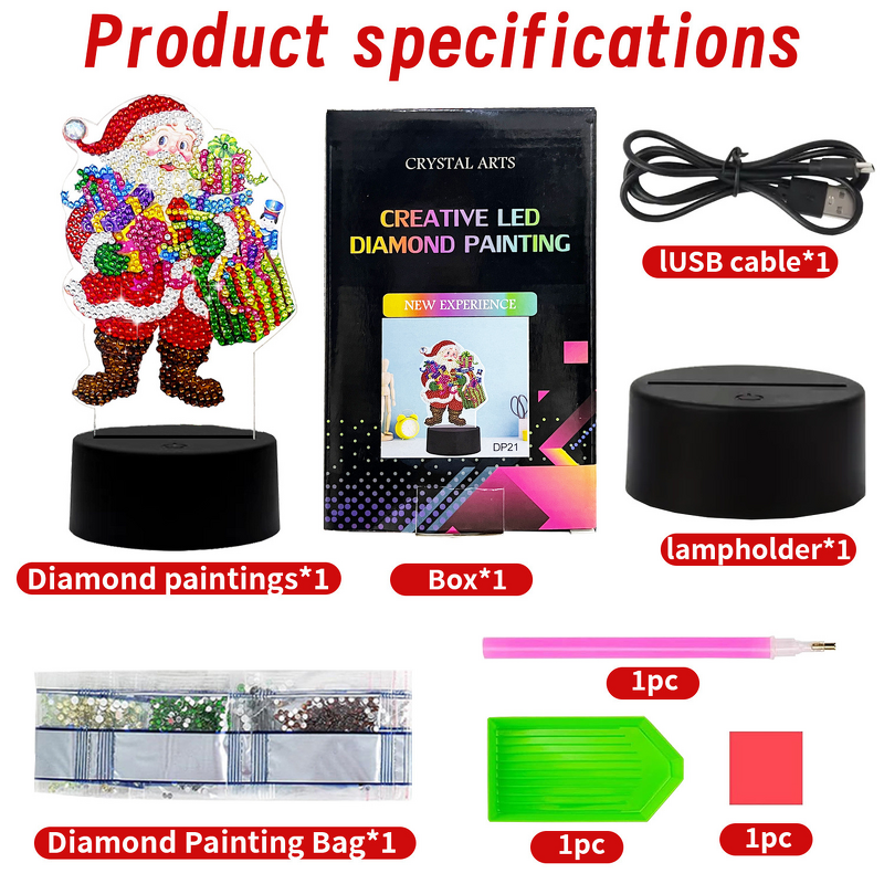 Diamond Painting Night Light Manufacturer - OEM Kids DIY USB Touch Control Printed Kit