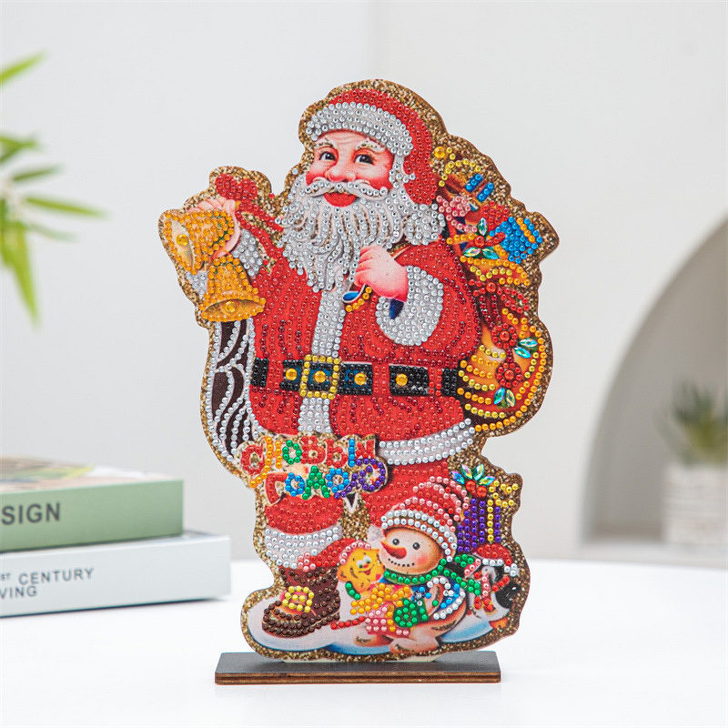 Diamond Painting Key Chain Supplier - OEM 3D Christmas Cartoon Style Printed Wooden