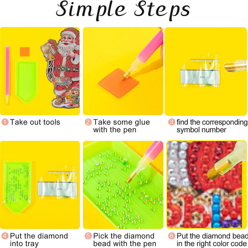 Diamond Painting Key Chain Supplier - OEM 3D Christmas Cartoon Style Printed Wooden