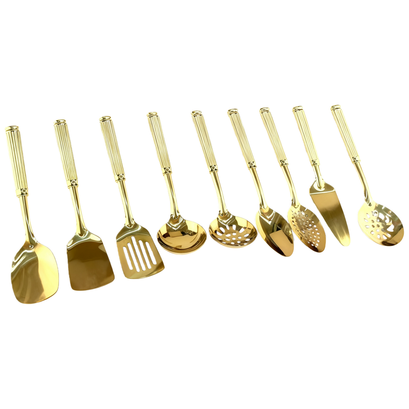 Kitchen Utensil Set Factory - OEM Stainless Steel 9 Piece Anti-Slip