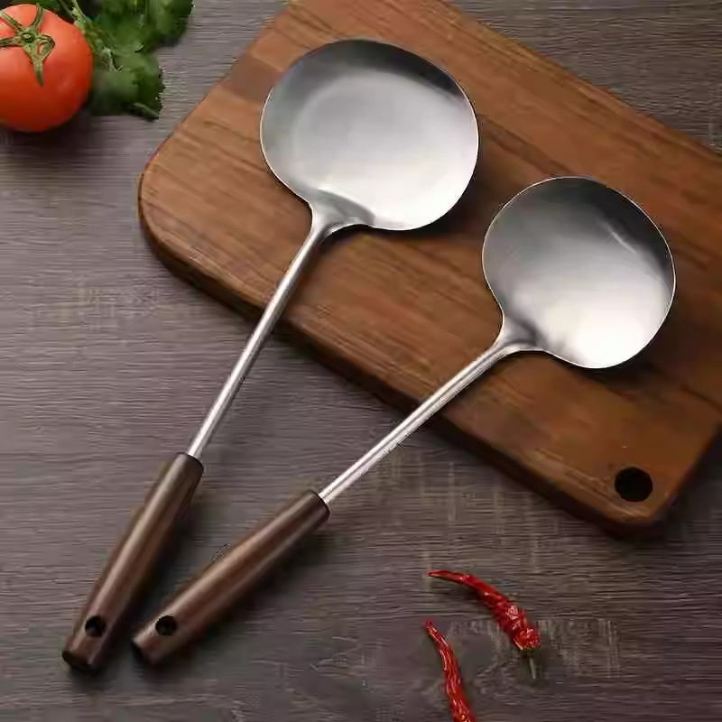 Walnut Wood Handle Utensil Set Supplier - OEM Eco Friendly Dishwasher Safe Gift