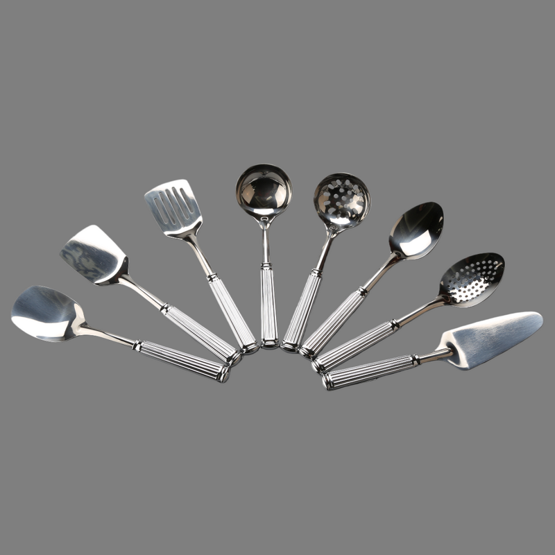 Kitchen Utensil Set Factory - OEM Stainless Steel 9 Piece Anti-Slip