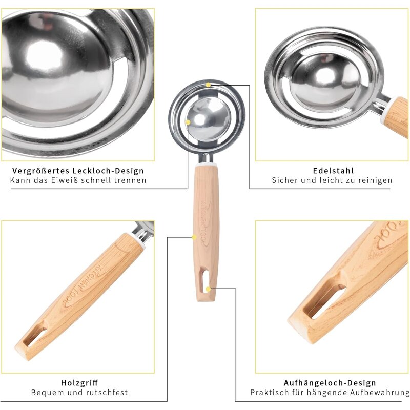 Egg Separator Supplier - OEM Manual Stainless Steel Metal Kitchen Tool