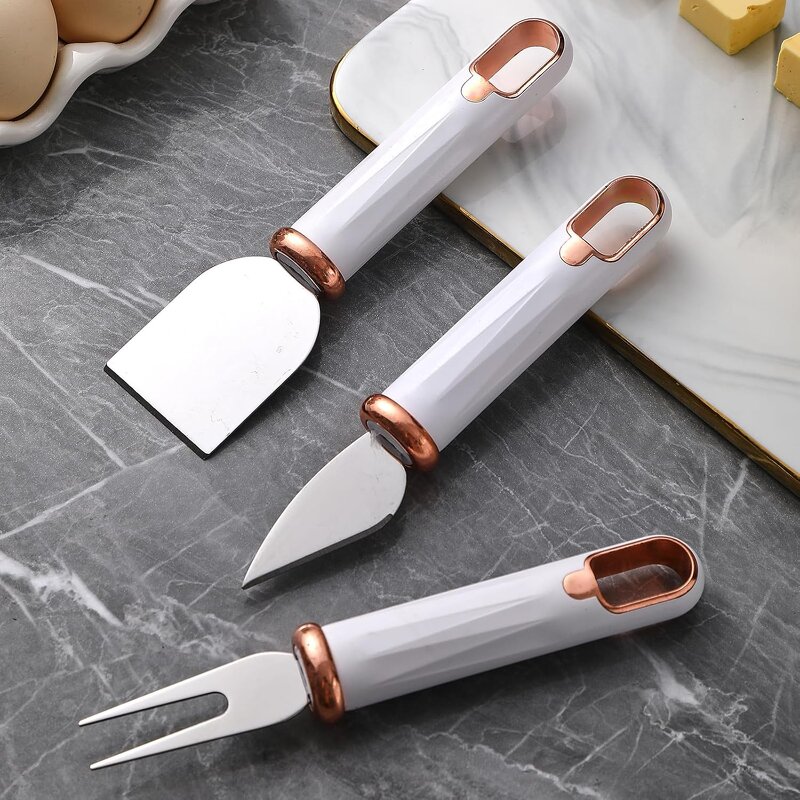 Cheese Knife Set Factory - OEM Hot Sale 4-Piece High Grade Handle Unique
