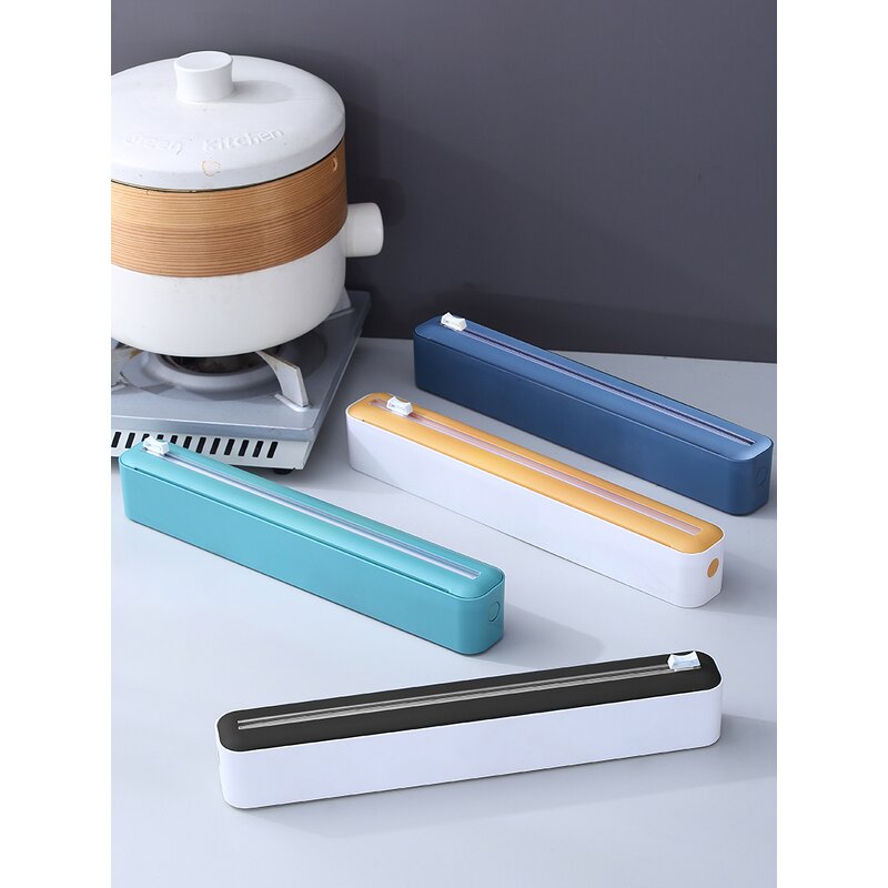 Plastic Wrap Dispenser Factory - OEM 2 in 1 Foil Cling Film Cutter Refillable